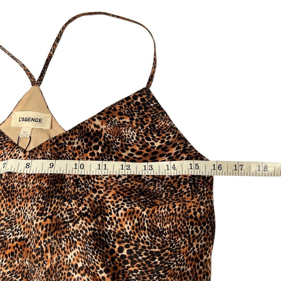 NWT L’AGENCE Women's XS Mariela Racer Bodysuit Animal Print - Picture 4 of 14